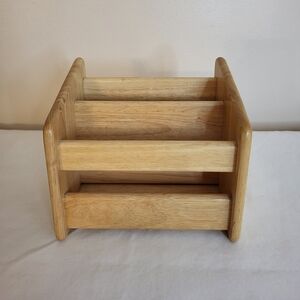 Vintage Pomerantz Light Wood Organizer/Storage Caddy